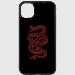 Black Red Snake phone case